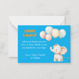 Tarjeta de agradecimiento a los niños por su cumpl