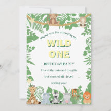 Tarjeta de agradecimiento a los niños salvajes de 