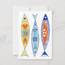 Tarjeta de agradecimiento a los peces pintados en 
