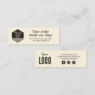Tarjeta de agradecimiento a los Personalizados de