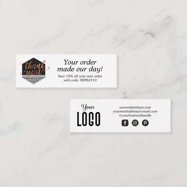 Tarjeta de agradecimiento a los Personalizados mod (Anverso / Reverso)