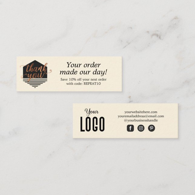 Tarjeta de agradecimiento a los Personalizados mod (Anverso / Reverso)