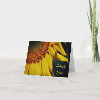 Tarjeta de agradecimiento a los Petals de girasol
