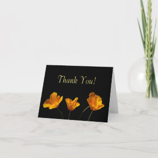 Tarjeta de agradecimiento a los Poppies de Califor