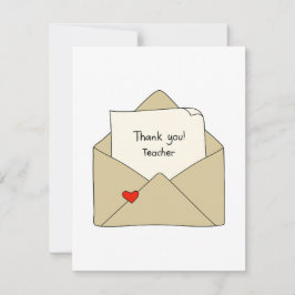 Tarjeta de agradecimiento a los profesores moderno