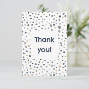 Tarjeta de agradecimiento a los puntos de acuarela