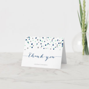Tarjeta de agradecimiento a los puntos de Confetti