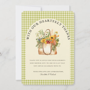 Tarjeta de agradecimiento a los recién llegados al