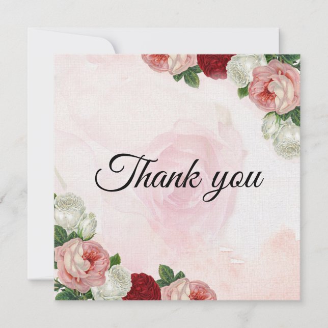 Tarjeta de agradecimiento a los rosas (Anverso)