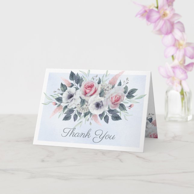 Tarjeta de agradecimiento a los rosas Bouquet Wate (Orquídea)