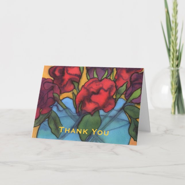Tarjeta de agradecimiento a los rosas de una Base  (Anverso)