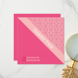 Tarjeta de agradecimiento a los Rosas geométricos