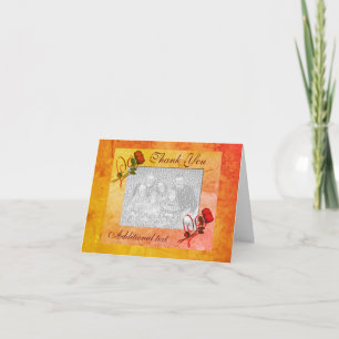 Tarjeta de agradecimiento a los rosas Heart Person