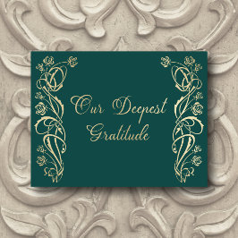 Tarjeta de agradecimiento a los Rosas reales medie