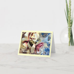 Tarjeta de agradecimiento a los rosas y al equipo