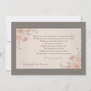 Tarjeta de agradecimiento a los susurros florales