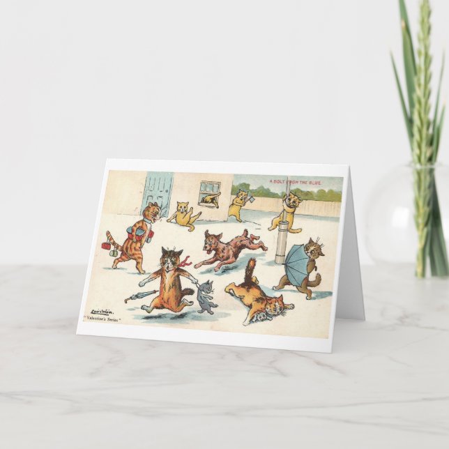 Tarjeta de agradecimiento a Louis Wain Cat (Anverso)