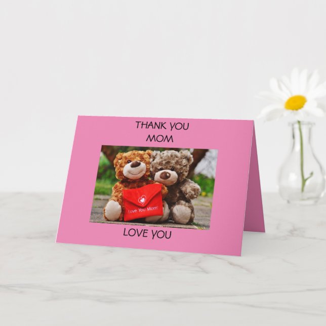 tarjeta de agradecimiento a mamá madre (Planta pequeña)