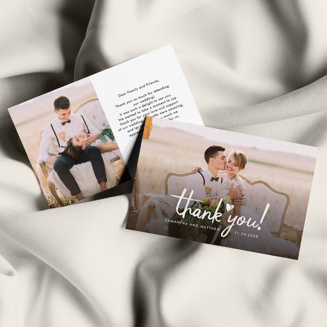 Tarjeta de agradecimiento a mano para Bodas de pre (Subido por el creador)
