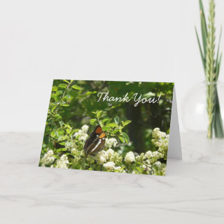 Tarjeta de agradecimiento a mariposa de la hermana