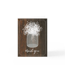 Tarjeta de agradecimiento a Mason Jar Baby's Breat