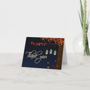 Tarjeta de agradecimiento a Mason Jar Fireflies Oa