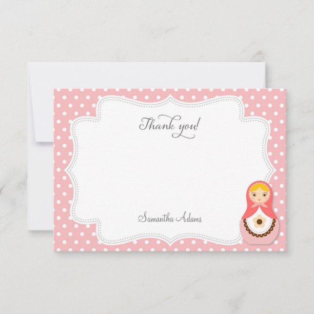 Tarjeta de agradecimiento a Matryoshka Doll (Anverso)