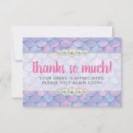 Tarjeta de agradecimiento a Mermaid Tail Scale & P