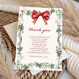 Tarjeta De Agradecimiento A Merry Little Baby Shower