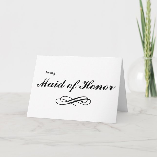 Tarjeta De Agradecimiento a mi Dama de Honor (Anverso)