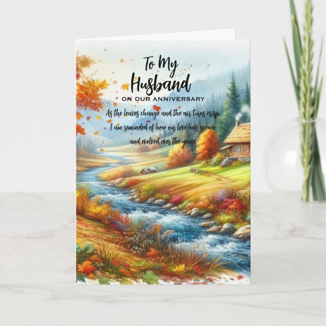 Tarjeta De Agradecimiento A mi esposo en nuestro aniversario (Anverso)