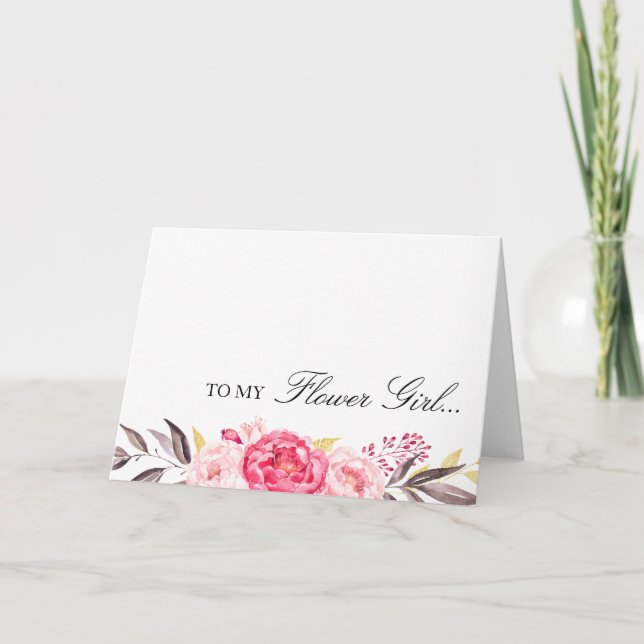 Tarjeta De Agradecimiento A mi florista, gracias, banquete de boda (Anverso)