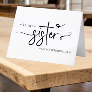 Tarjeta De Agradecimiento A Mi Hermana En Mi Día De Matrimonio