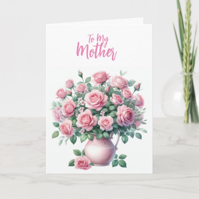 Tarjeta De Agradecimiento A mi madre obtener una buena carta (Anverso)