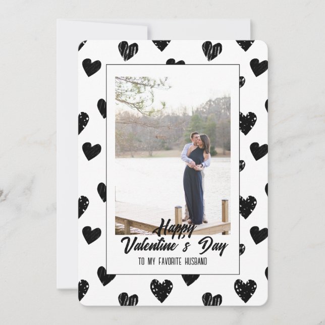 Tarjeta De Agradecimiento a mi marido favorito, valentine. (Anverso)