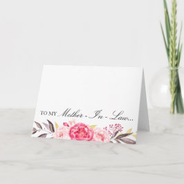 Tarjeta De Agradecimiento A mi suegra, gracias, fiesta de bodas