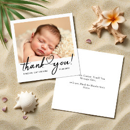 Tarjeta de agradecimiento a Mini Baptismo con guió