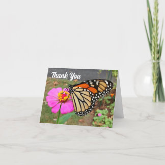 Tarjeta de agradecimiento a Monarch Sipping Pink Z
