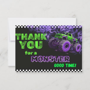 Tarjeta de agradecimiento a Monster Truck