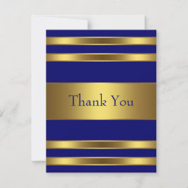 Tarjeta de agradecimiento a Navy Blue Gold