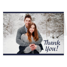 Tarjeta de agradecimiento a Navy & Gold Stardust, 