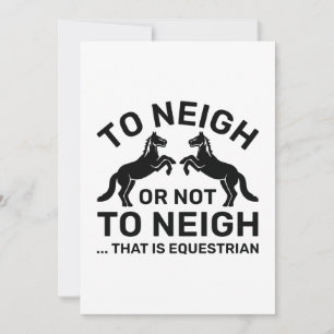 Tarjeta De Agradecimiento A Neigh O No A Neigh Eso Es Ecuestre