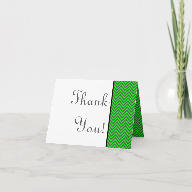 Tarjeta de agradecimiento a Neon Green/Grey de Che (Anverso)