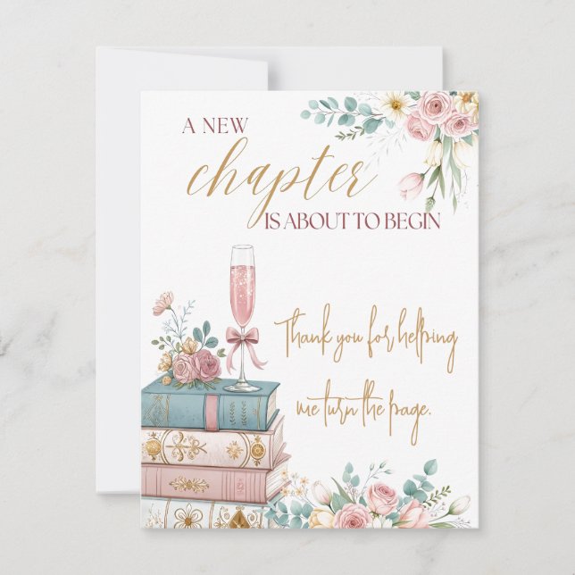 Tarjeta De Agradecimiento A New Chapter Thank You Card (Anverso)