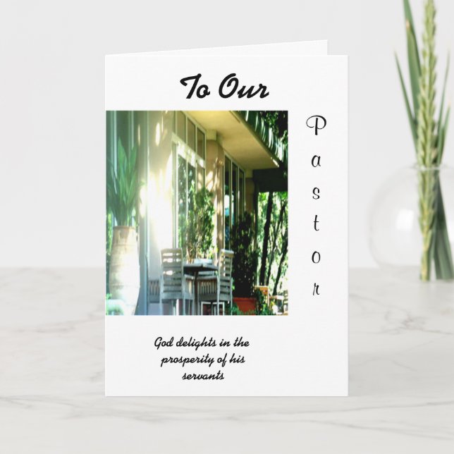 Tarjeta De Agradecimiento A nuestro Pastor (Anverso)