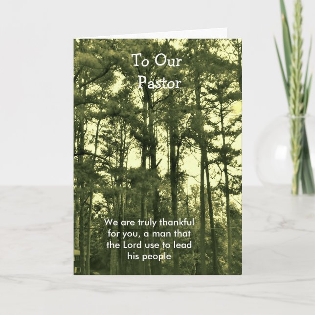 Tarjeta De Agradecimiento A nuestro Pastor (Anverso)