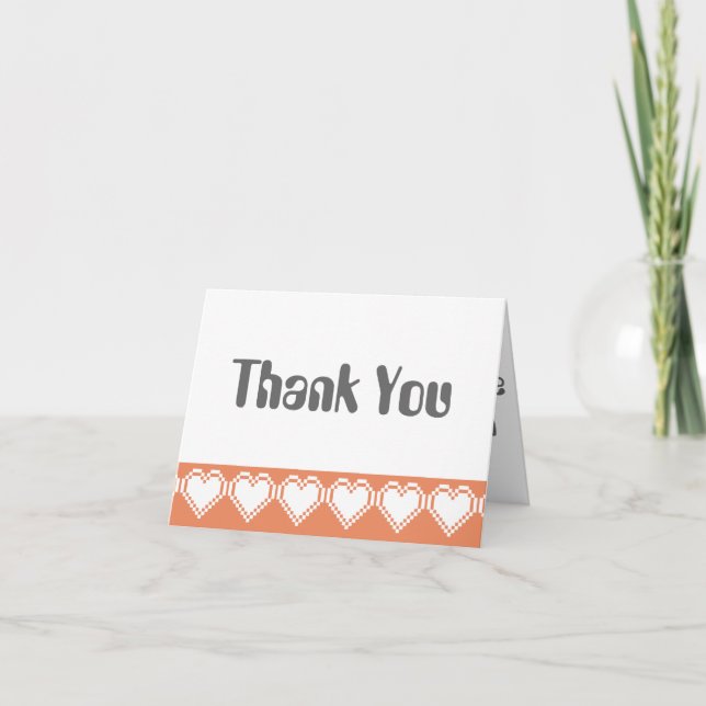 Tarjeta de agradecimiento a nuestros corazones de  (Anverso)