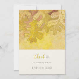 Tarjeta de agradecimiento a Oak Leaves de Otoño Br