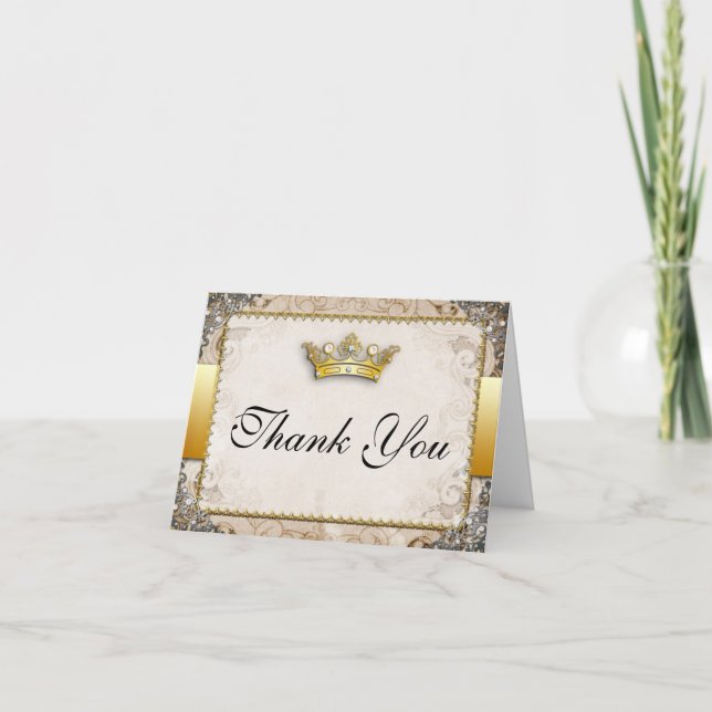 Tarjeta de agradecimiento a Ornate Fairytale Boda (Anverso)