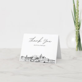 Tarjeta de agradecimiento a Pasadena Skyline Blank